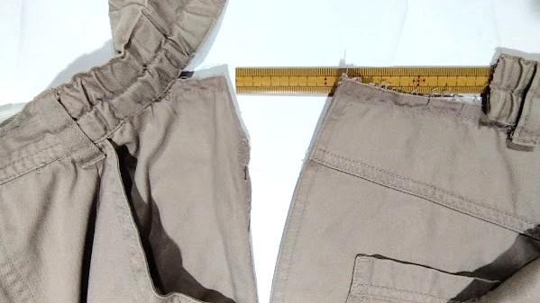 ウエスト布不足分の寸法確認